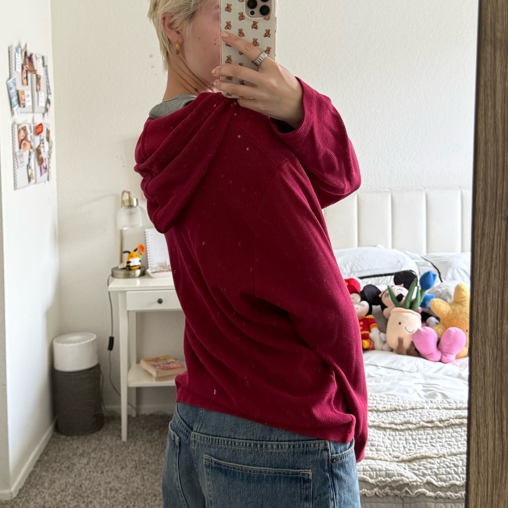 Waffleknit Zip Up Hoodie - Picture 4 of 4